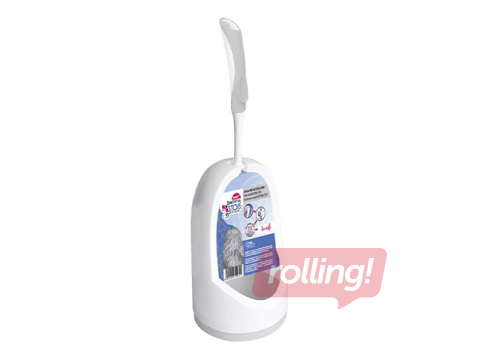 Toilet brush with holder York, Bacteria Stop, white