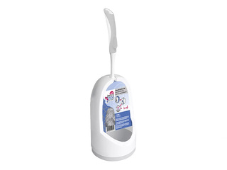 Toilet brush with holder York, Bacteria Stop, white
