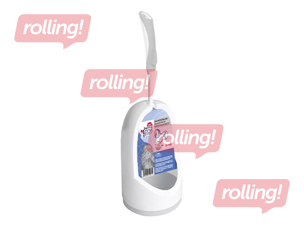 Toilet brush with holder York, Bacteria Stop, white