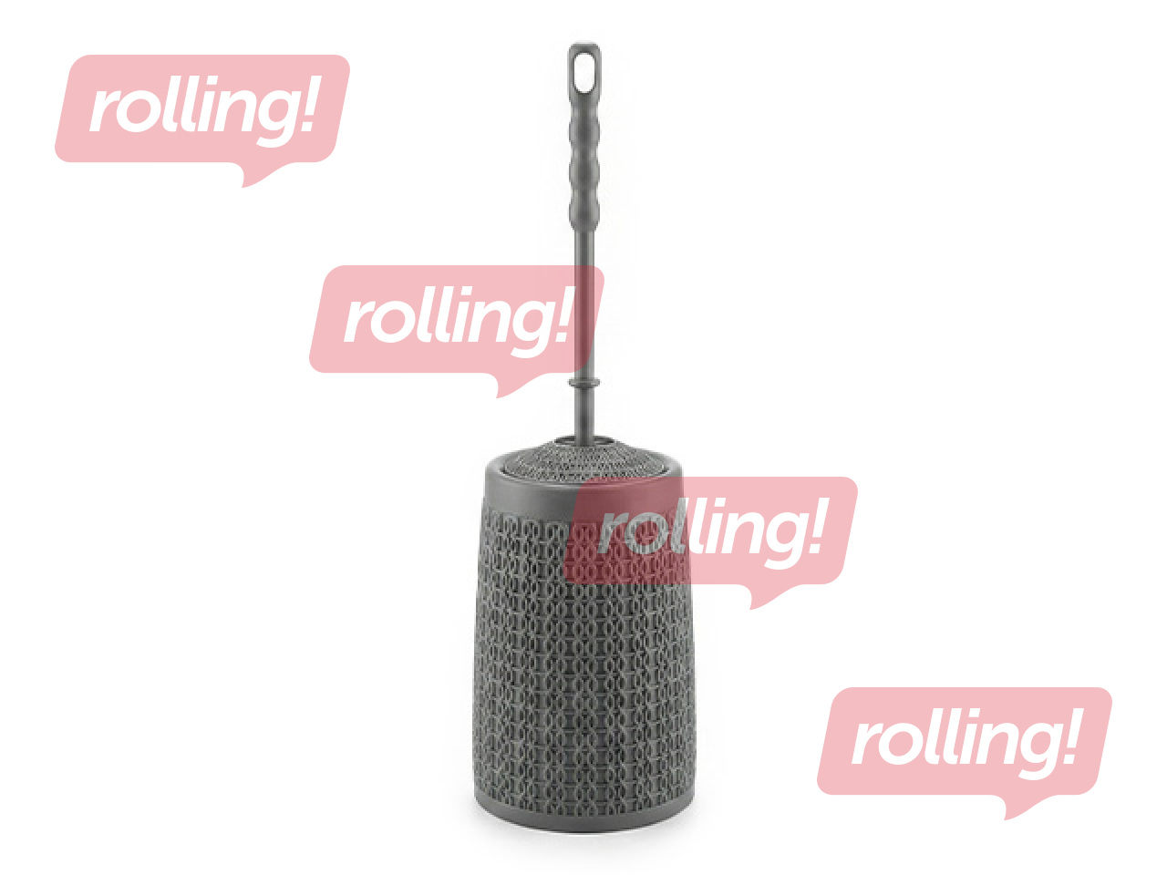 WC-hari Dunyaplastik, hoidikuga, plast, kootud mustriga, tumehall