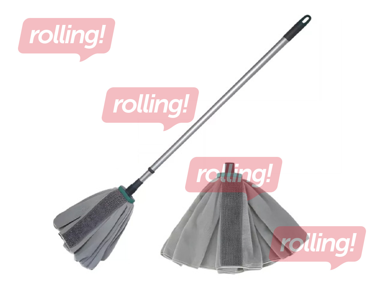 Mopp York Eco Ego, Rubi Circular, mikrokiud, teleskoopvarrega, 130cm