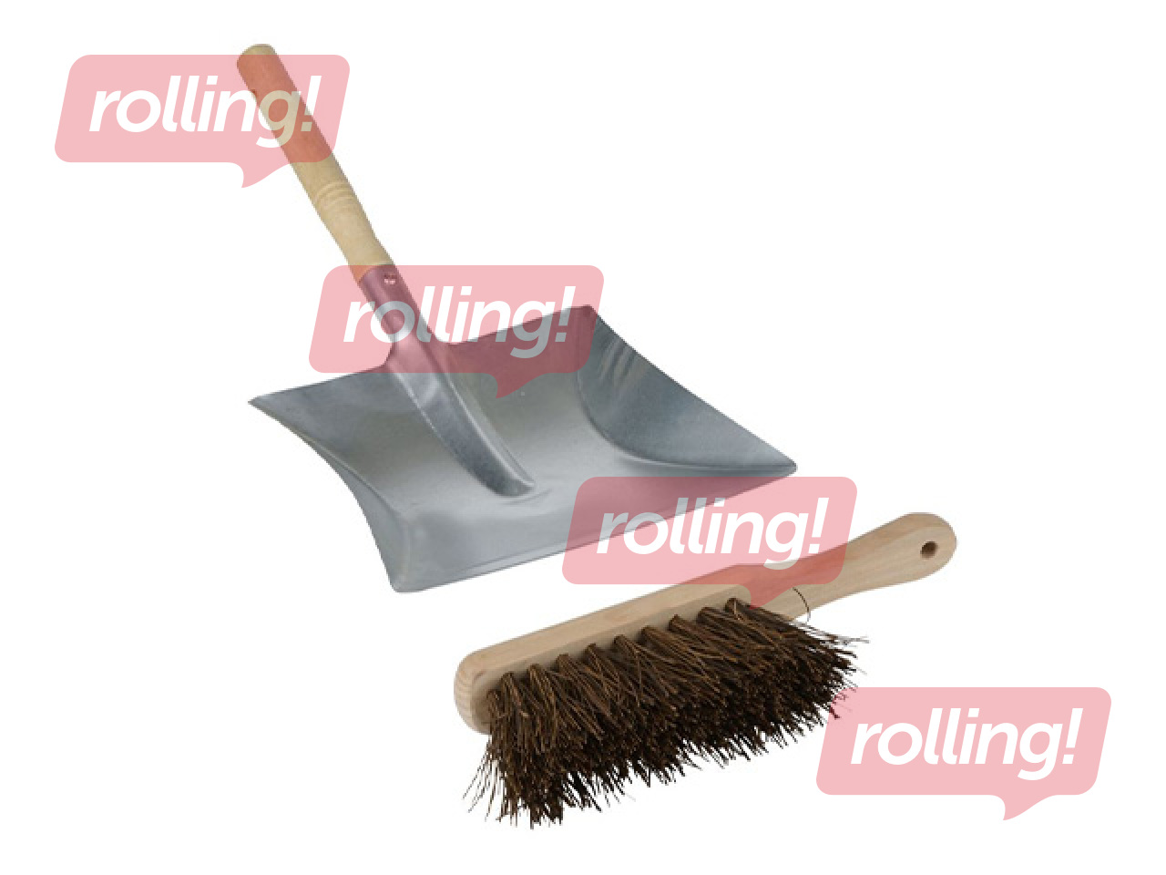 Dustpan and brush set Kinzo, metal