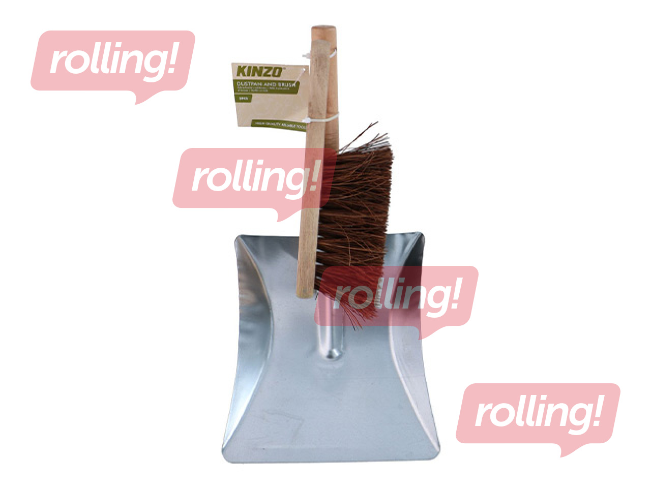 Dustpan and brush set Kinzo, metal