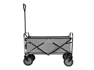 Garden trolley Springos, foldable, grey, load capacity 80kg, 105l