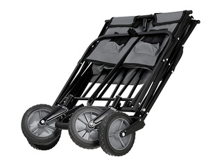 Garden trolley Springos, foldable, grey, load capacity 80kg, 105l