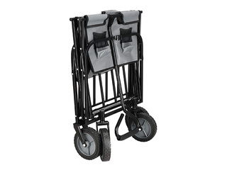 Garden trolley Springos, foldable, grey, load capacity 80kg, 105l