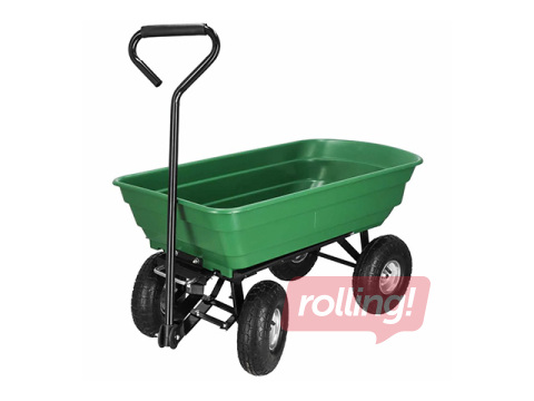 Garden trolley Springos, green, load capacity 250kg