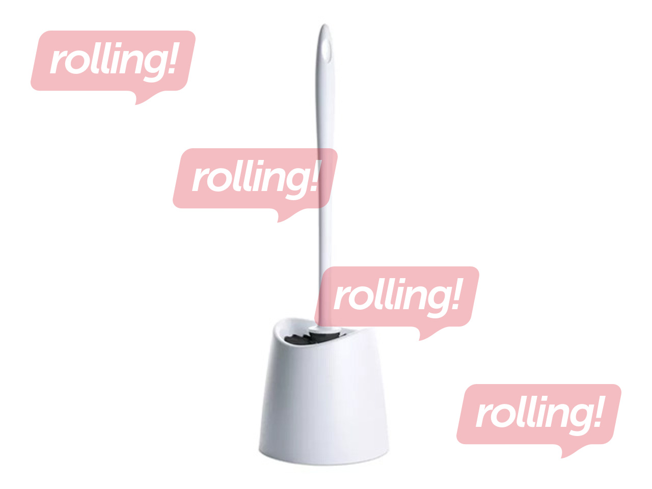 WC-hari Tatay Standard, hoidjaga, plast, valge