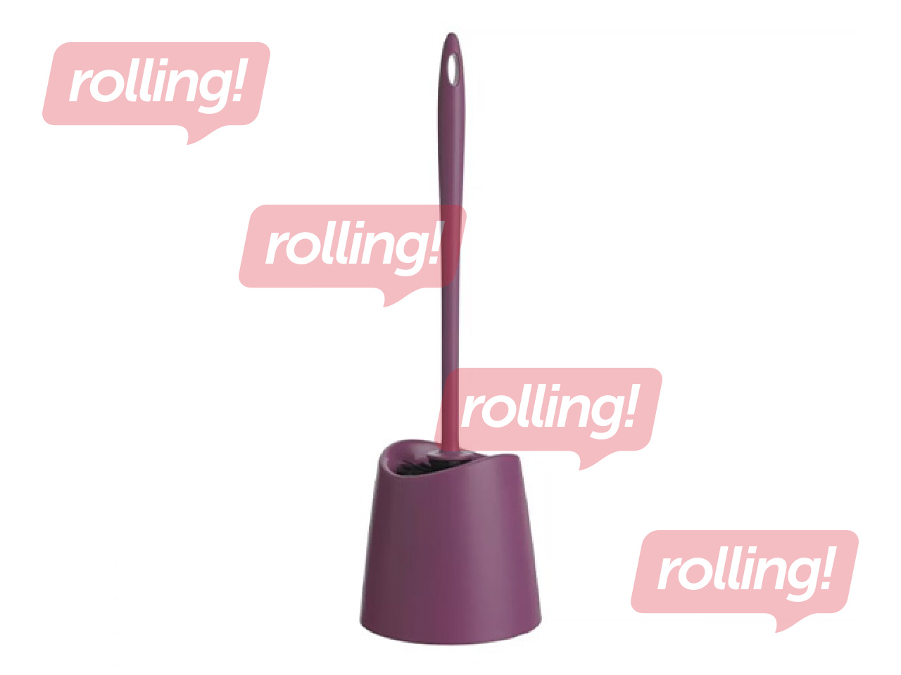 WC-hari Tatay Standard, hoidjaga, plast, baklažaanivärvi