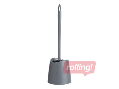 Туалетная щётка Tatay Standard, с держателем, пластик, серая