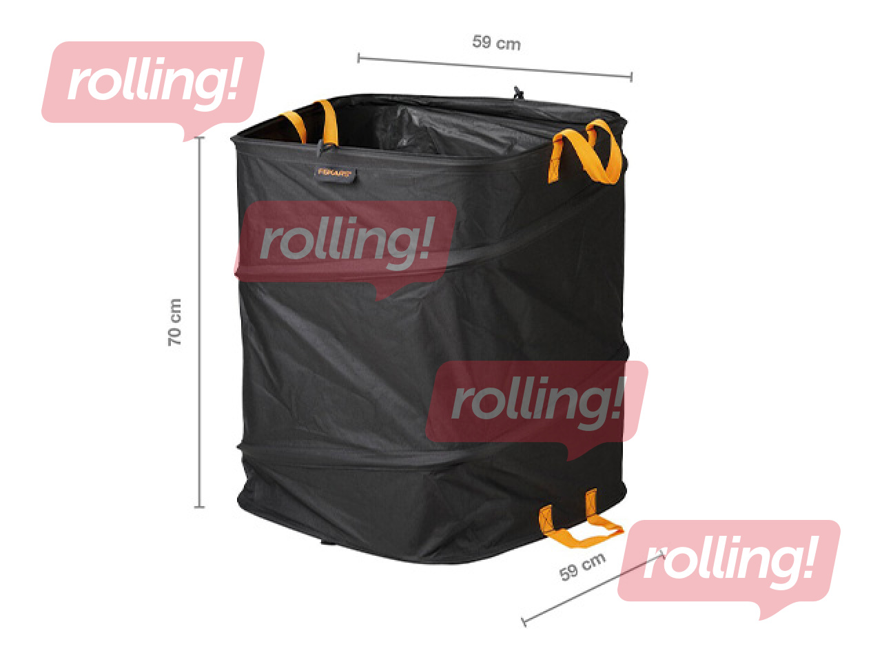 Aiakott Fiskars Ergo, kokkupandav, must, 219l