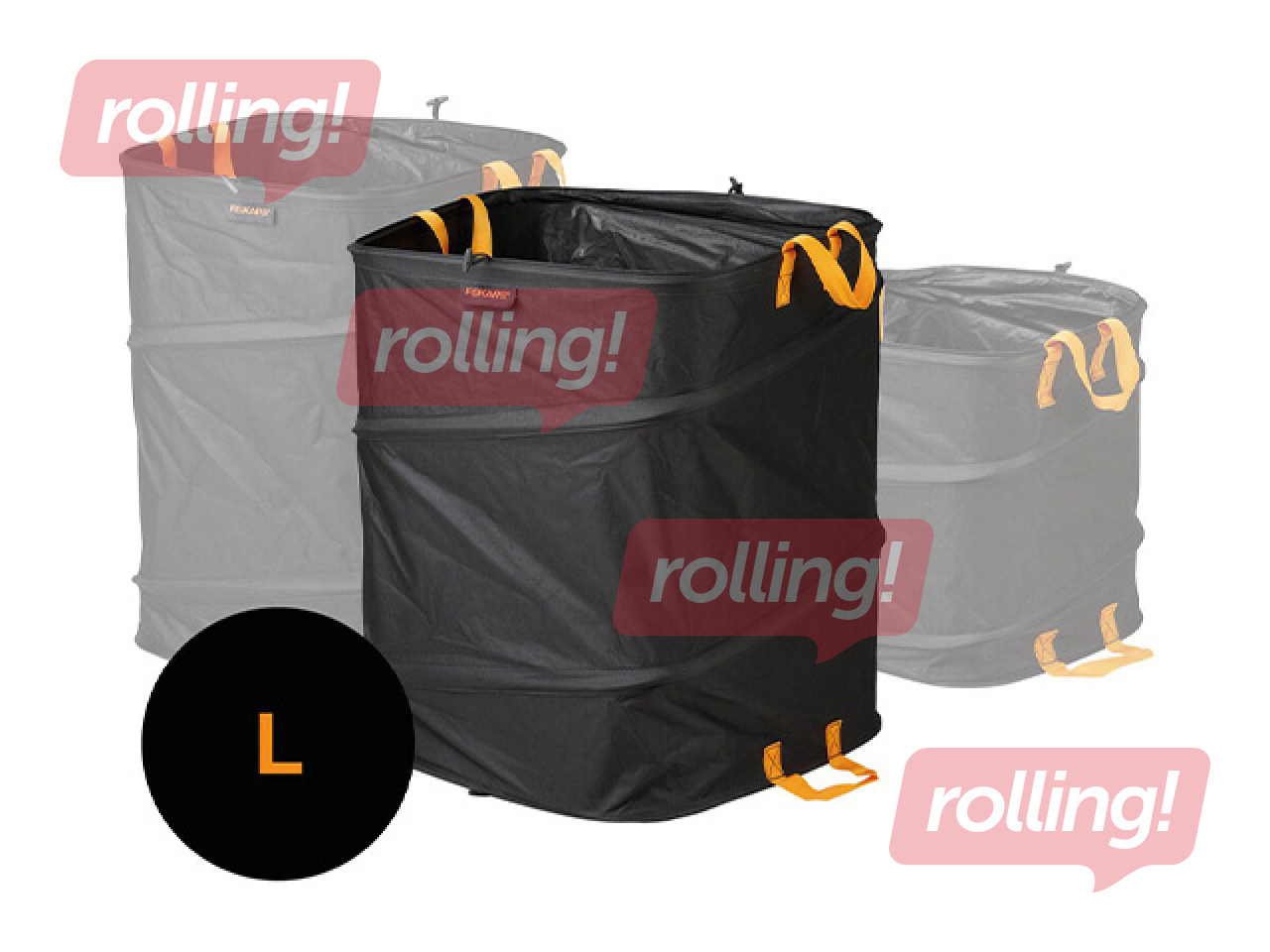 Aiakott Fiskars Ergo, kokkupandav, must, 219l