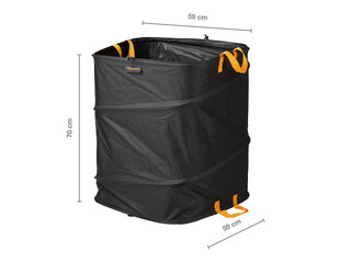 Dārza maiss Fiskars Ergo, salokāms, melns, 219l