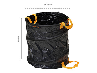 Dārza maiss Fiskars Solid, salokāms, melns, 56l