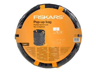 Dārza maiss Fiskars Solid, salokāms, melns, 56l