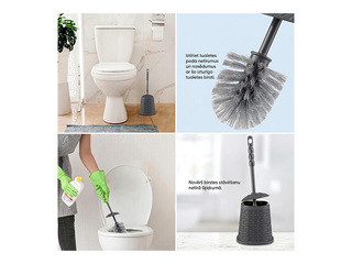 WC-hari hoidikuga Dunyaplastik Rattan, plastist, valge