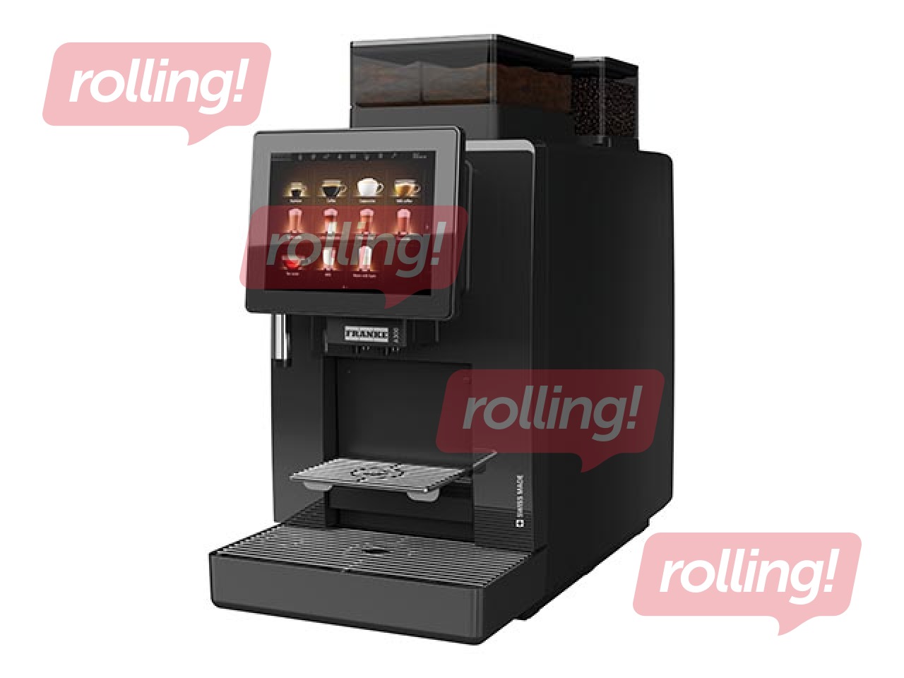 Kohvimasin Franke A300 MS EC veevõrgu ühendusega ja pulbrimahutiga, must