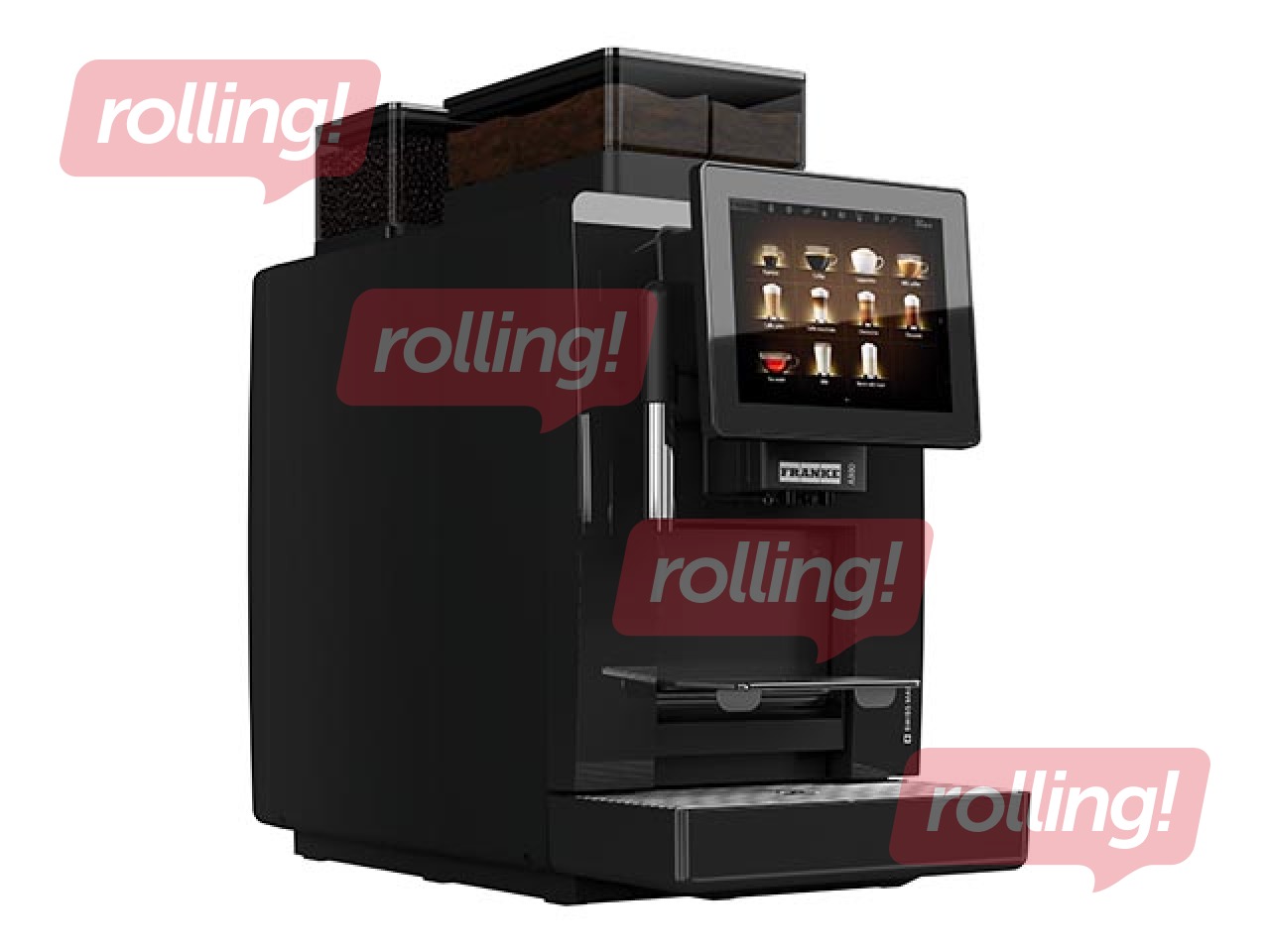 Kohvimasin Franke A300 MS EC veevõrgu ühendusega ja pulbrimahutiga, must