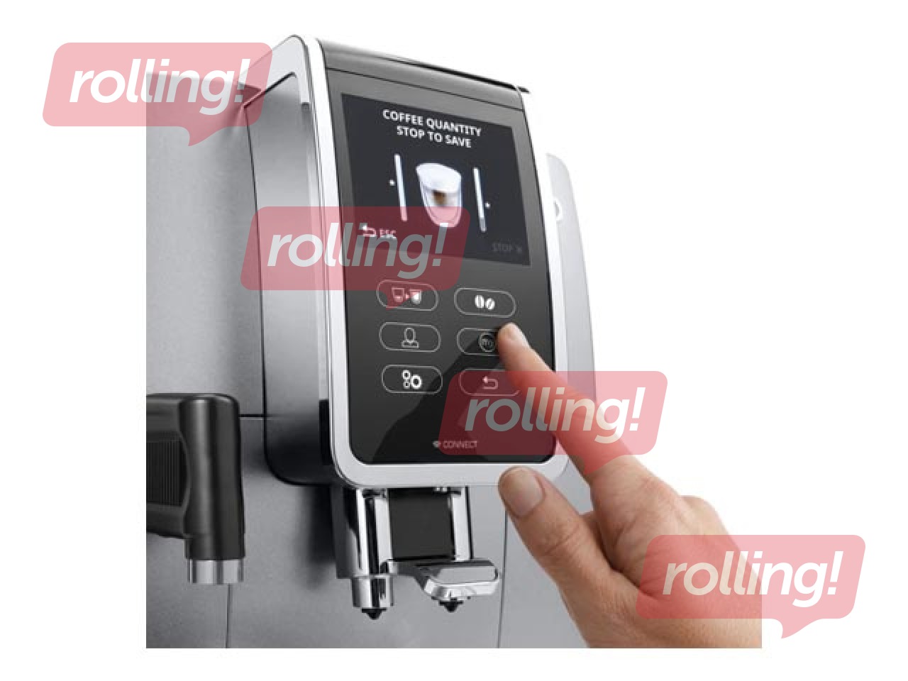 Kafijas automāts DeLonghi Dinamica Plus ECAM370.95.S, sudraba