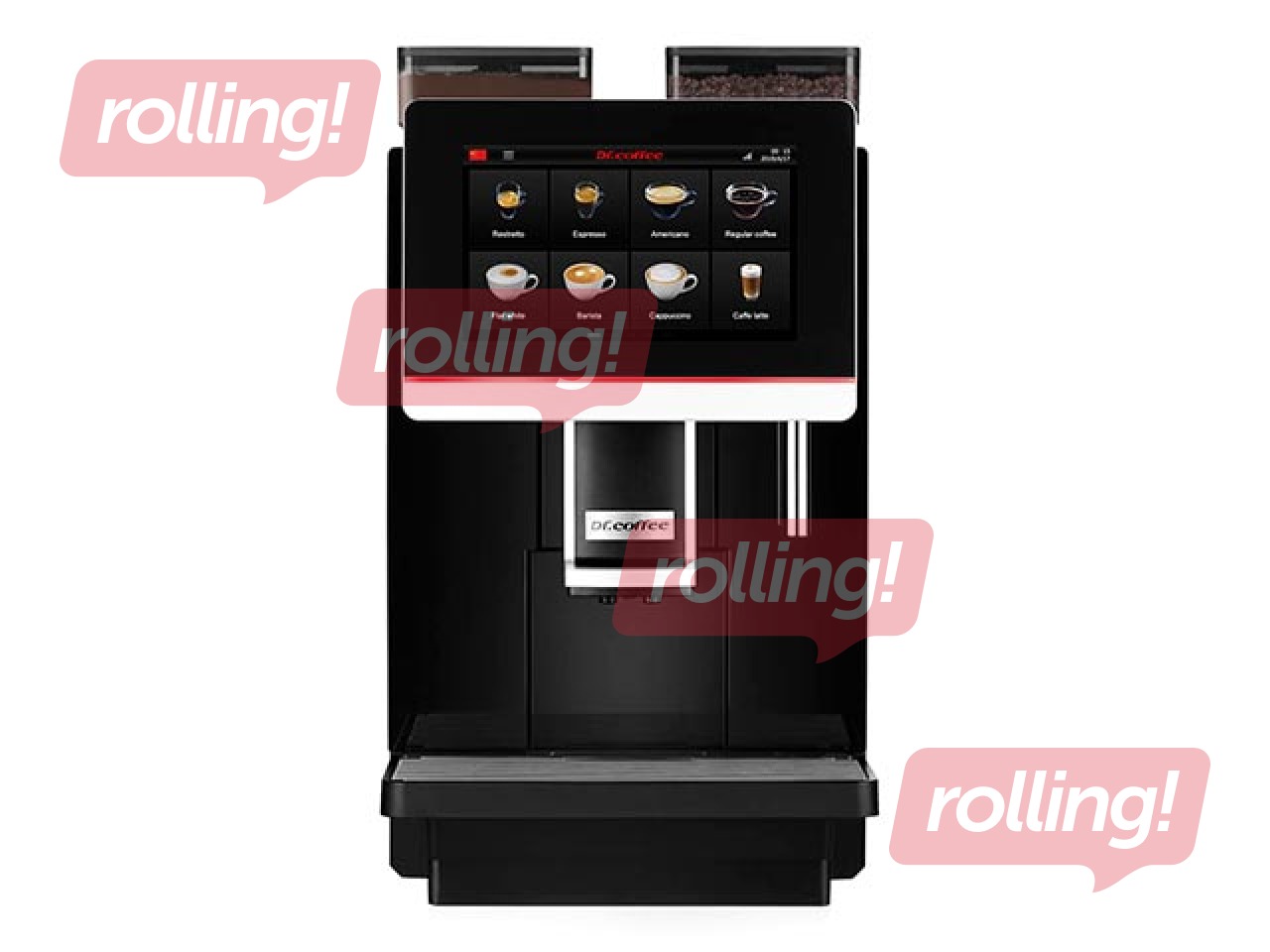 Profesionālais kafijas automāts Dr. Coffee Coffeebar Plus, melns