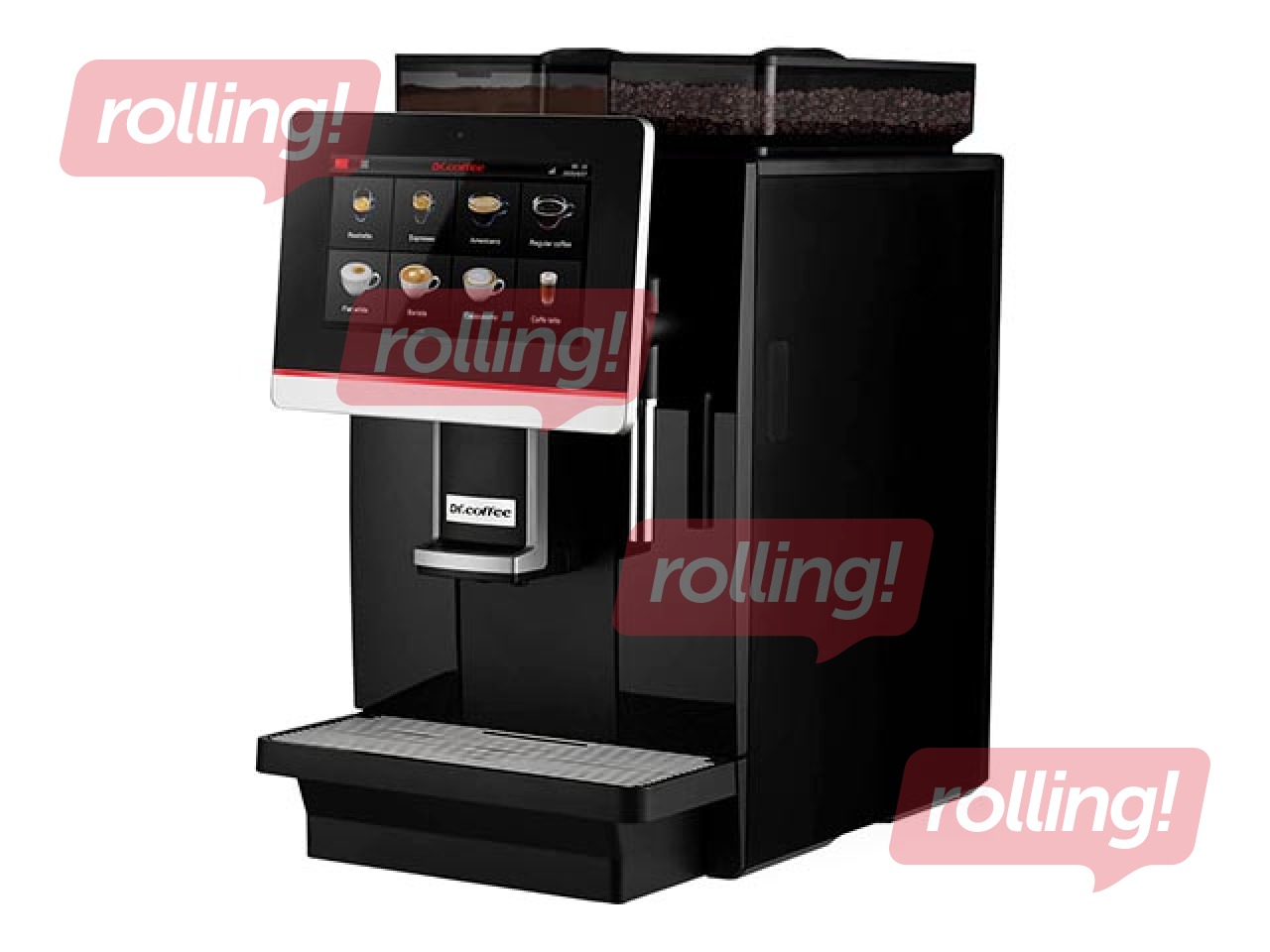 Profesionālais kafijas automāts Dr. Coffee Coffeebar Plus, melns