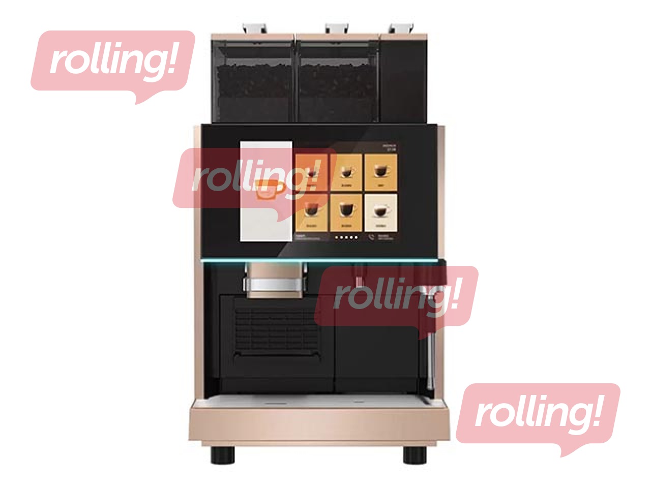 Профессиональная кофемашина Coffee X685, розовое золото 