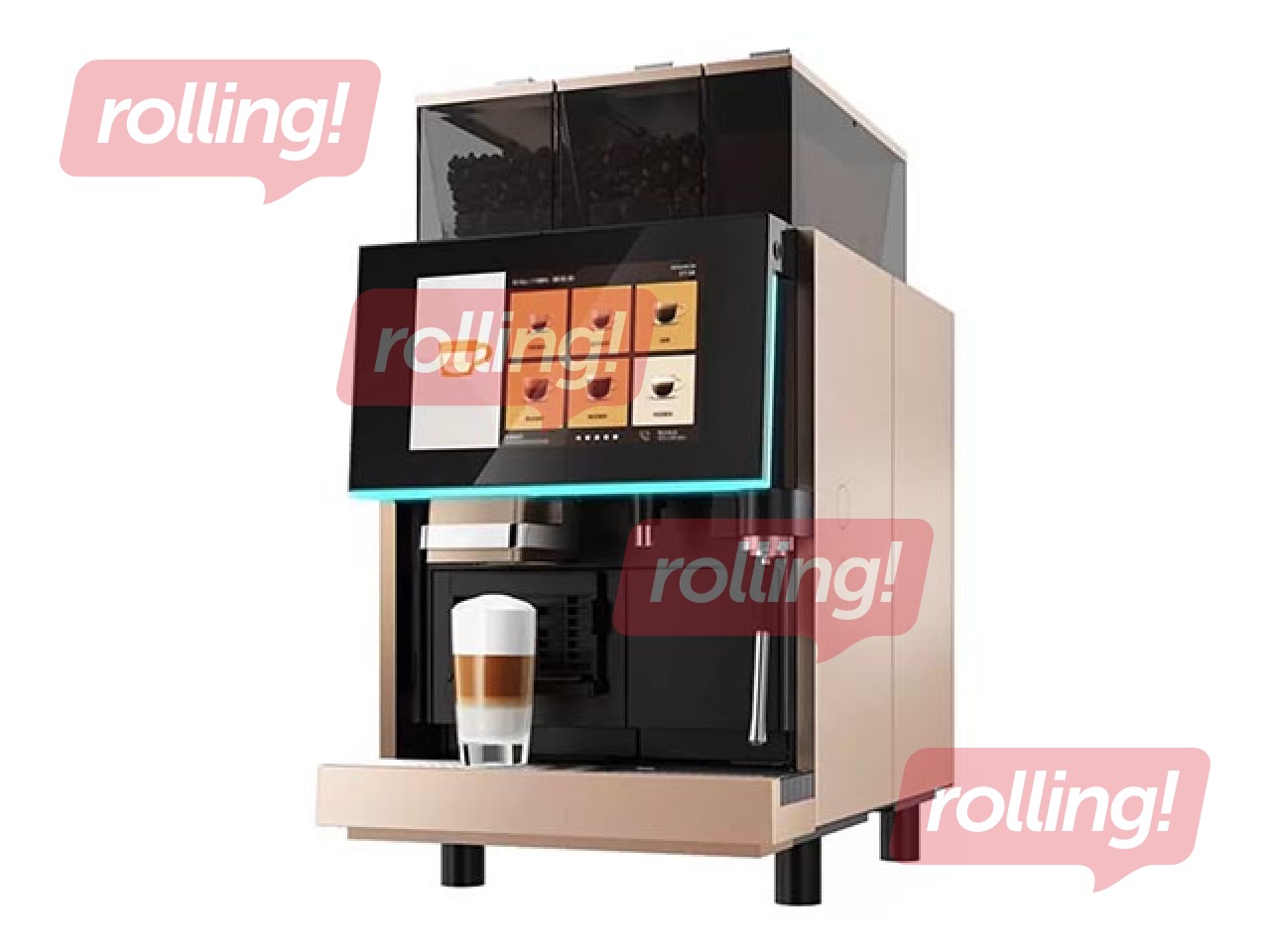 Профессиональная кофемашина Coffee X685, розовое золото 