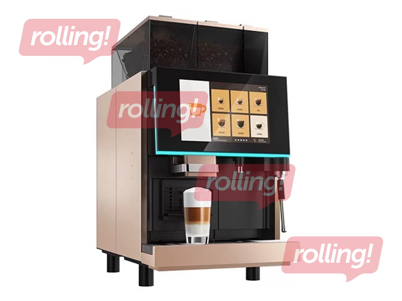 Профессиональная кофемашина Coffee X685, розовое золото 