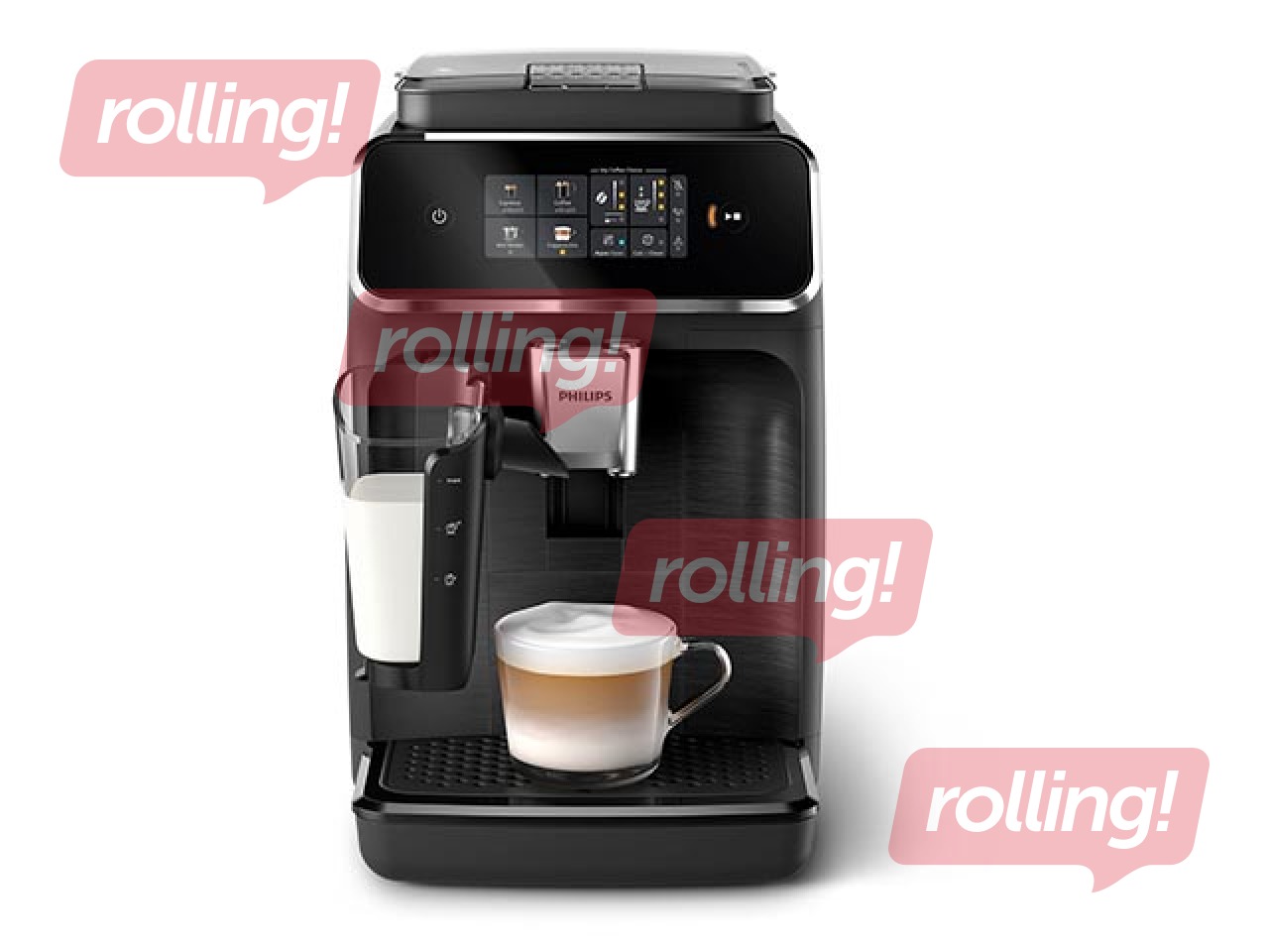 Kohvimasin Philips 2300 seeria, Espresso LatteGo, must