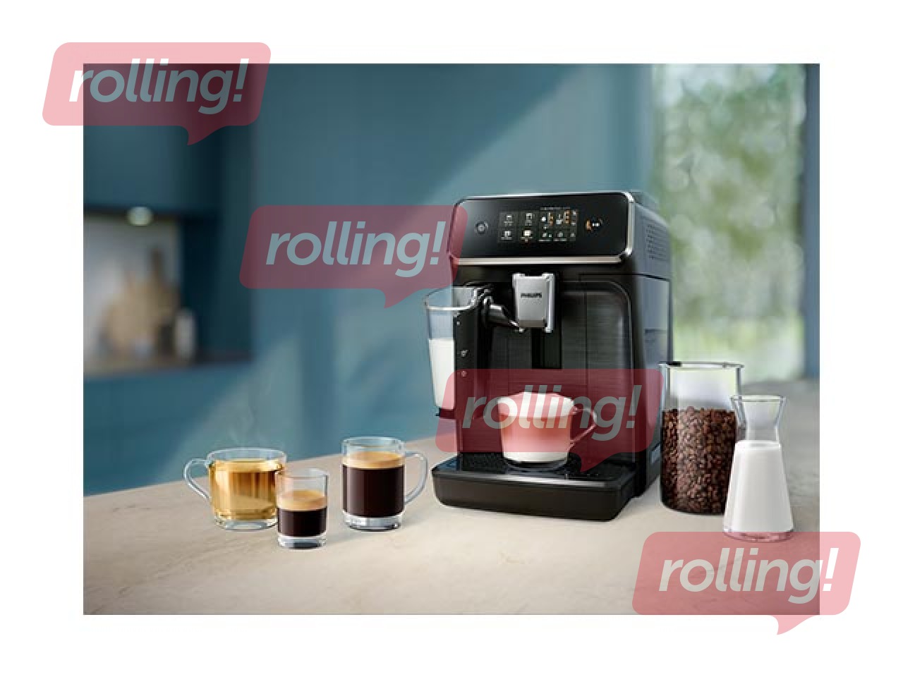 Kohvimasin Philips 2300 seeria, Espresso LatteGo, must