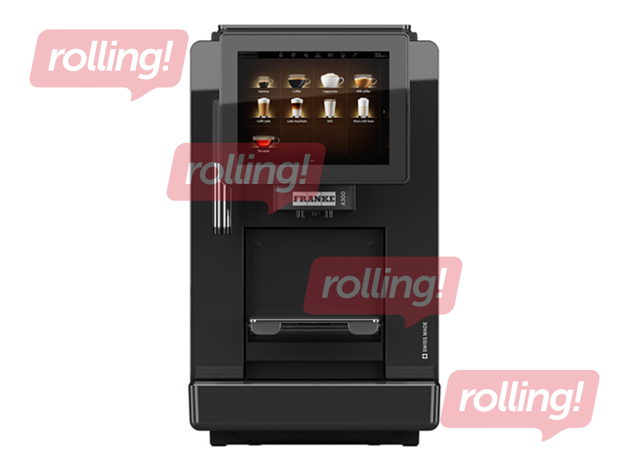 Coffee machine Franke A300 MS EC, with water connection and 2 powder containers, black