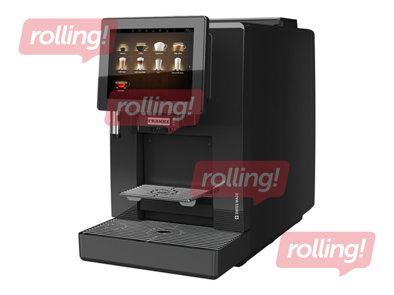 Coffee machine Franke A300 MS EC, with water connection and 2 powder containers, black