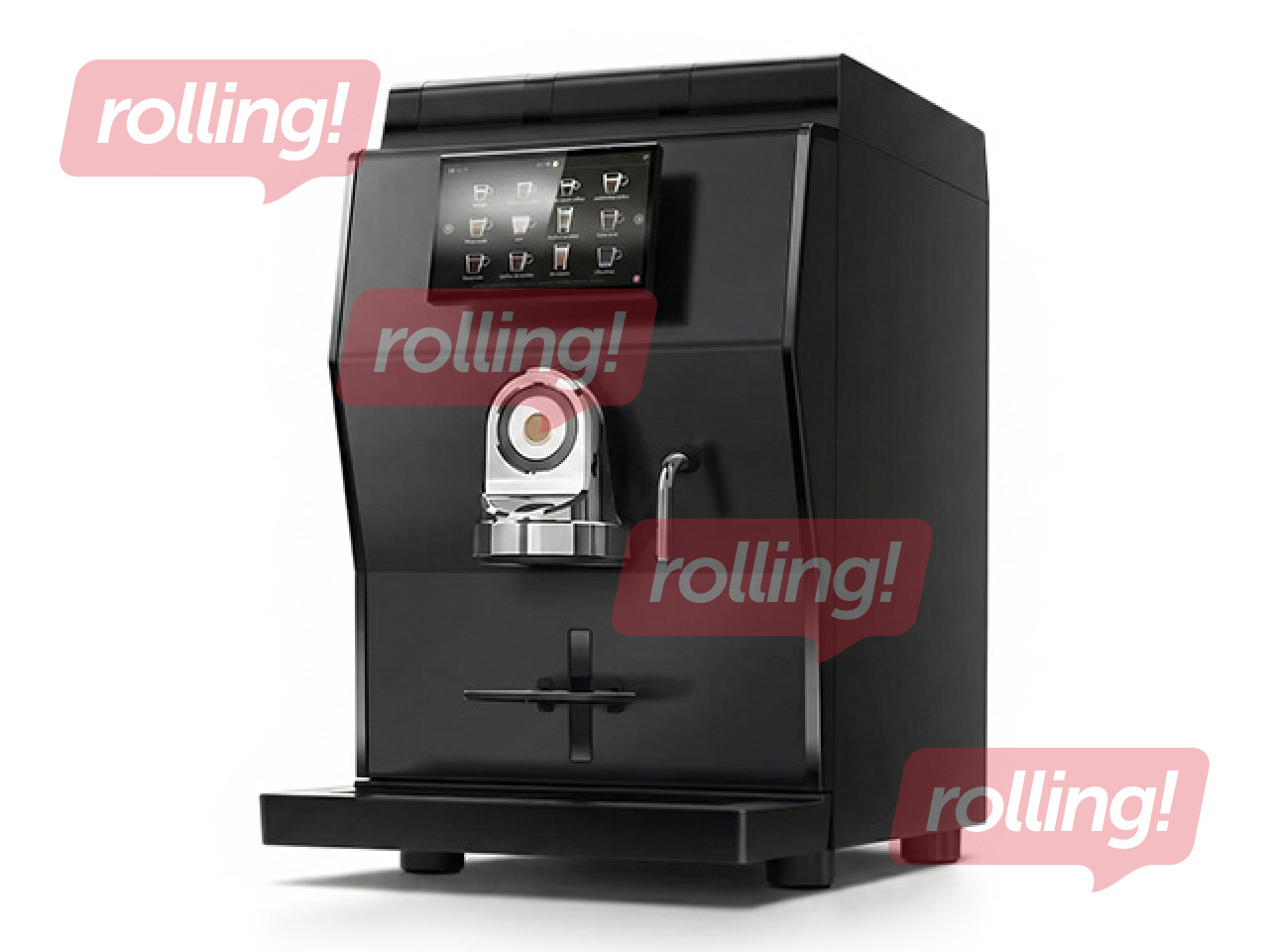 Kafijas automāts Rhea rhTT1, ar 1 kafijas un 3 pulvera tvertnēm, melns