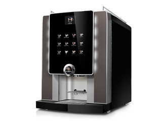Coffee machine Rhea laRhea V+ Grande, with 1 coffee and 3 powder containers, brown with silve