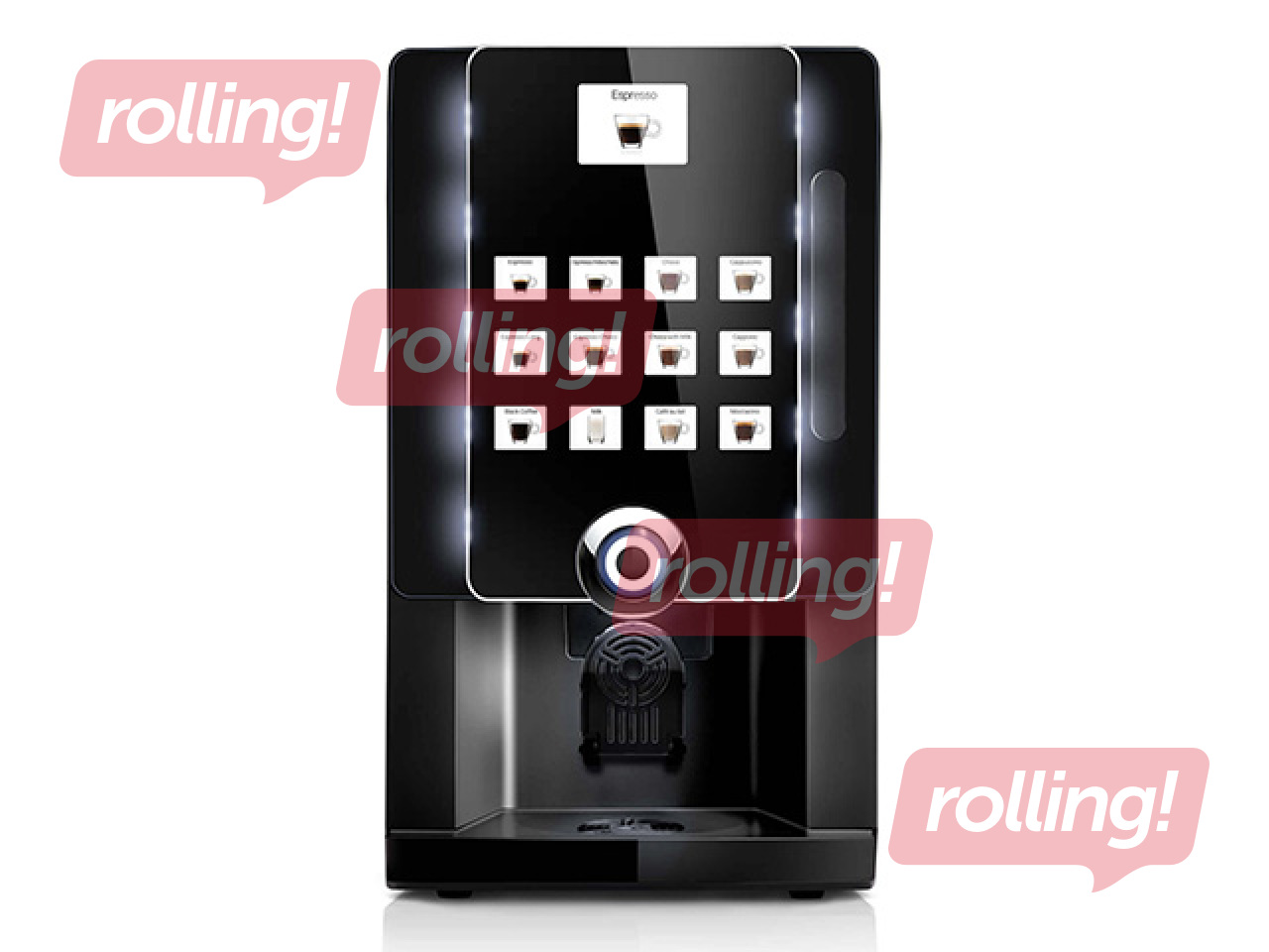 Kohvimasin Rhea BL eC 4 mahuti ja 2 mikseriga, must