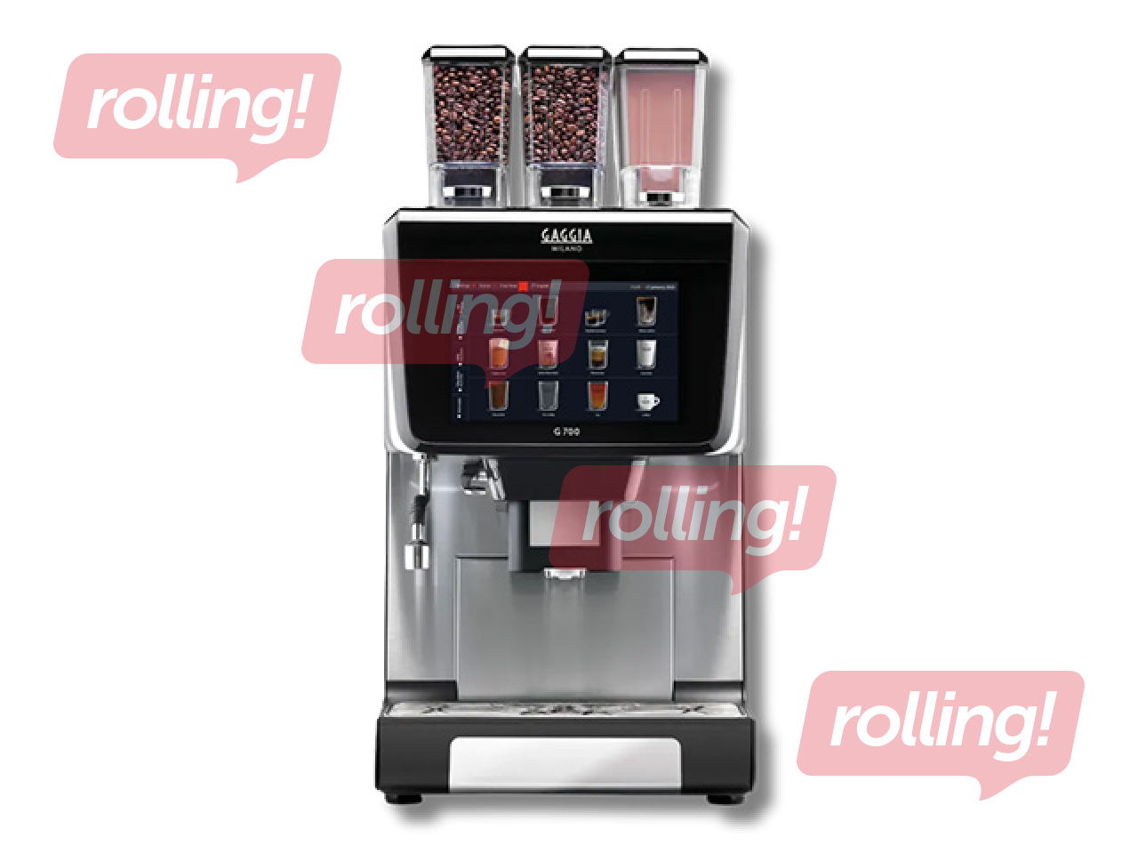 Kohvimasin Gaggia G700, must hõbedaste detailidega