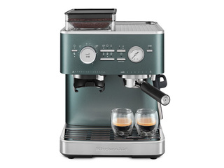 Coffee machine KitchenAid with coffee grinder, khaki