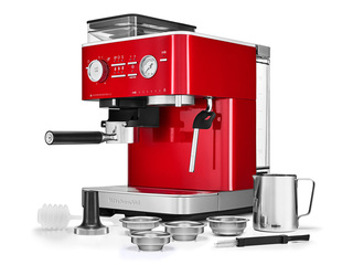 KitchenAid kohvimasin koos kohviveskiga, punane