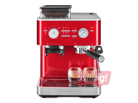 Кофемашина KitchenAid с кофемолкой, красная