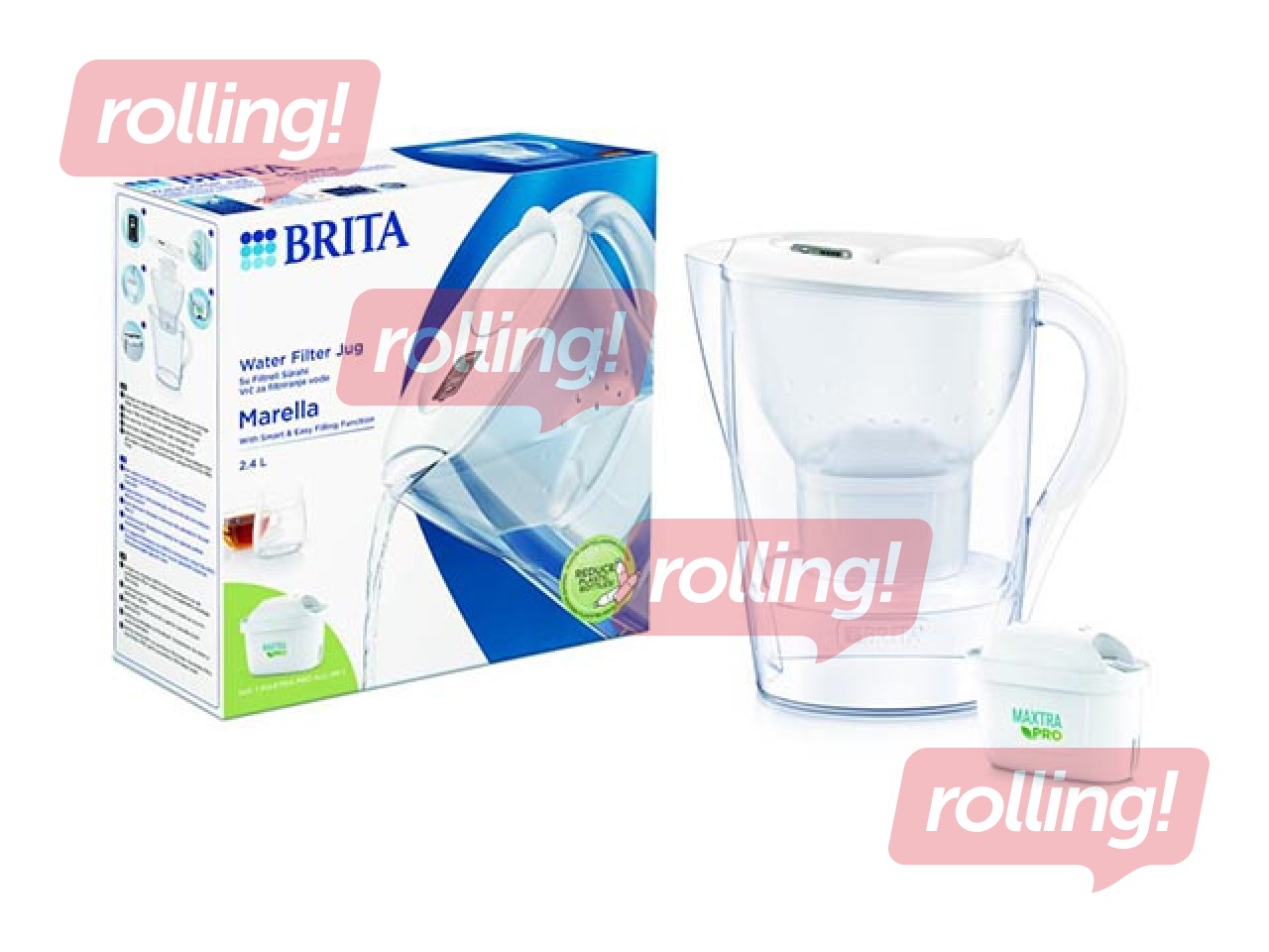 Water filter jug Brita Marella, Mxpro, white, 2.4l