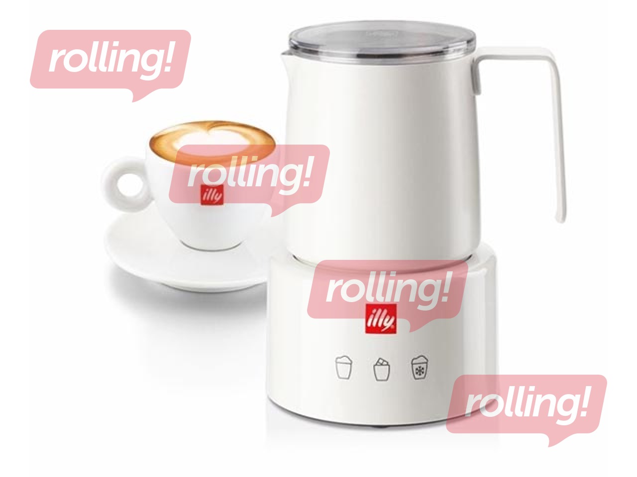 Milk frother ILLY Piero Lissoni, white