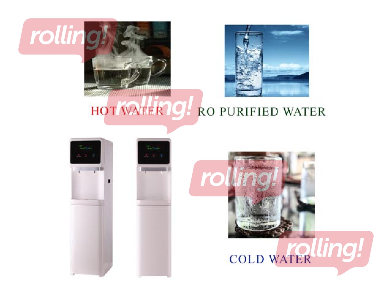 Drinking water preparation and dispensing unit, DIAMOND 75 (HOT-COLD-RO)