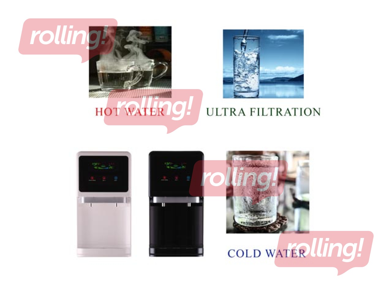 Установка для очистки и использования питьевой воды, PEARL UF (HOT-COLD-RO)