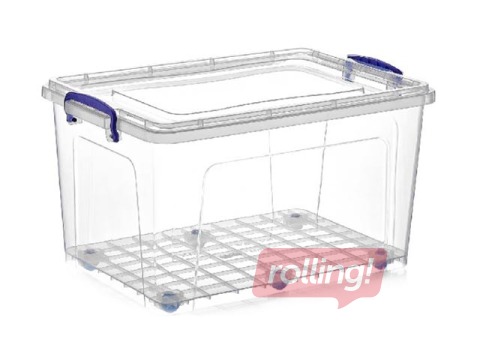 Ящик для хранения на колесиках с крышкой, 56 x 37 x в 30 см, 42 л
