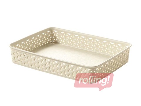 Basket My Style A4, 35.8x26.2x6 cm, cream color