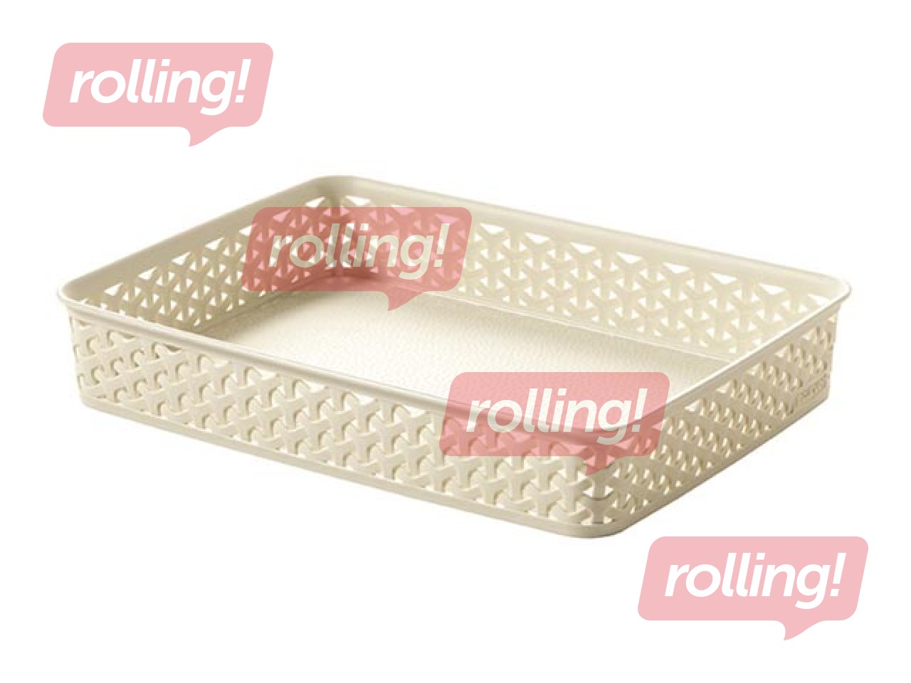 Basket My Style A4, 35.8x26.2x6 cm, cream color