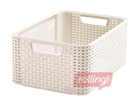 Box Style M, 38.6x28.7x17 cm, cream color