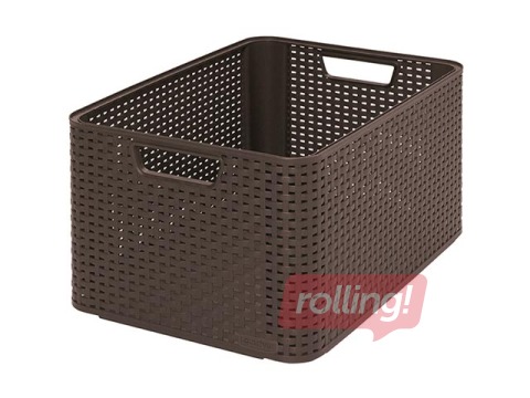 Box Style L, 43.6x32.6x23 cm, dark brown
