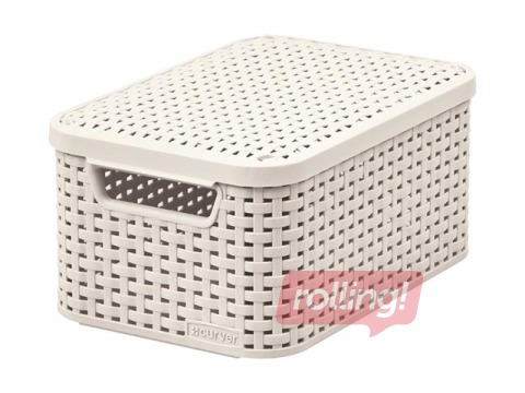 Kaanega kast Style S, 29,1 x 19,8 x 14,2  cm, kreemikas