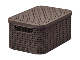 Box with lid Style S, 29.1x19.8x14.2 cm, dark brown
